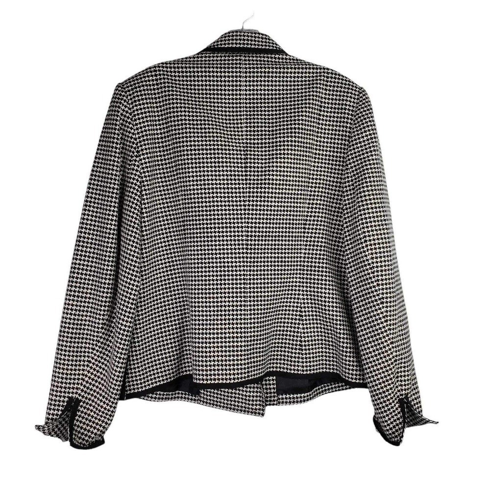 Talbots Women's Blazer Wool Silk Size 14 Double Breasted Vintage Houndstooth - Picture 3 of 9